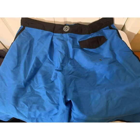 Retro 80s 90s Maui And Sons Spell Out‎ Board Shorts Men’s Size 38 Blue Black - Picture 8 of 8